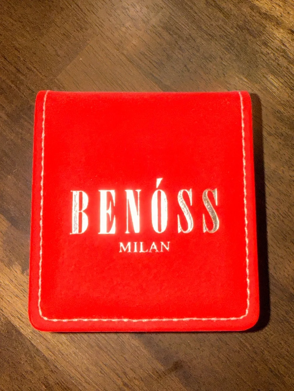 NIB Benóss Milan Men’s Black Waffle Dial Day-Date Watch | Leather Strap